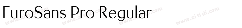 EuroSans Pro Regular字体转换